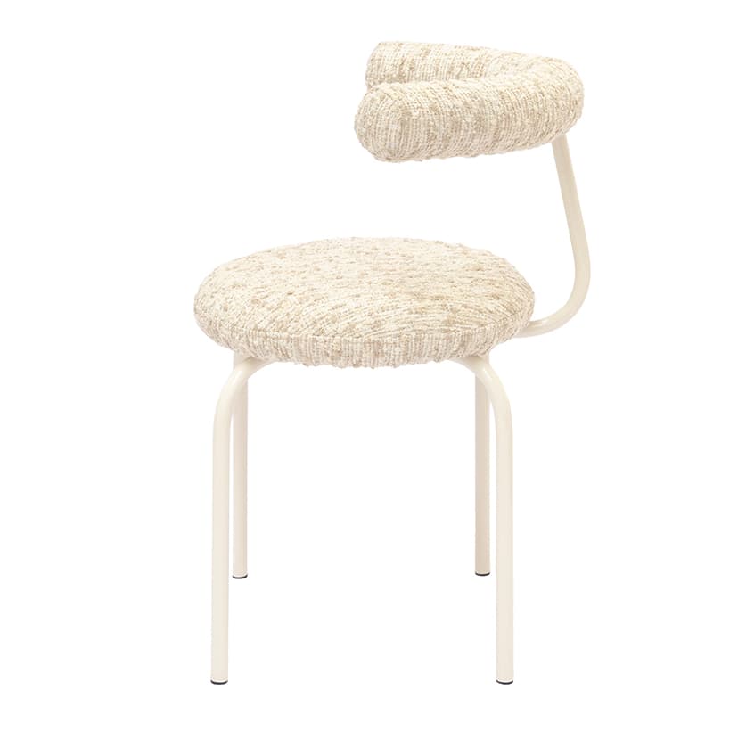 Krzesło stalowe z tapicerką bouclé Object114, NG Design