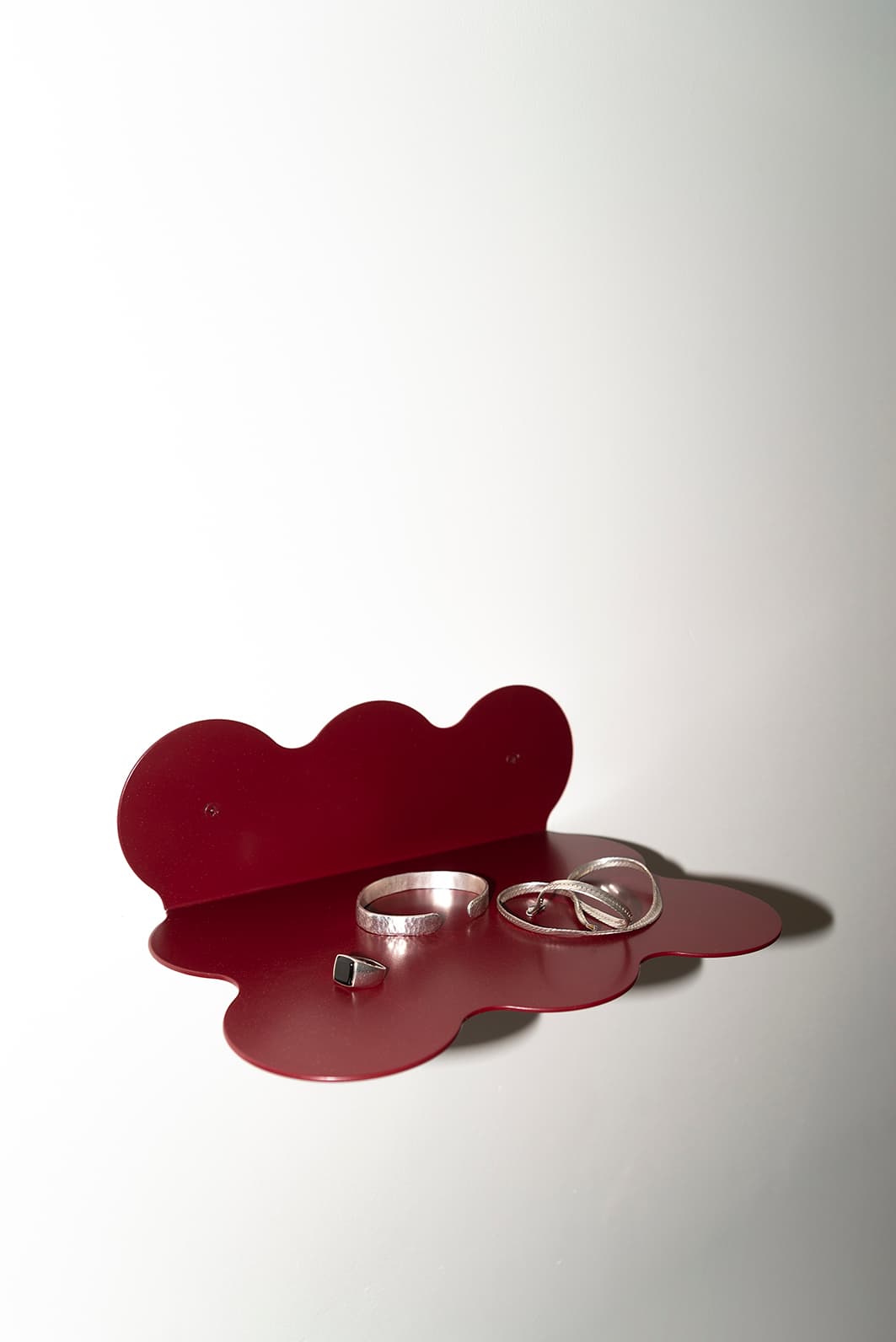 Półka stalowa o falistym kształcie czerwona Object95, Ng Design - 62170