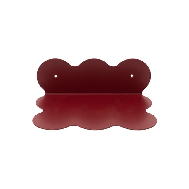 Półka stalowa o falistym kształcie czerwona Object95, Ng Design - WYMIARY