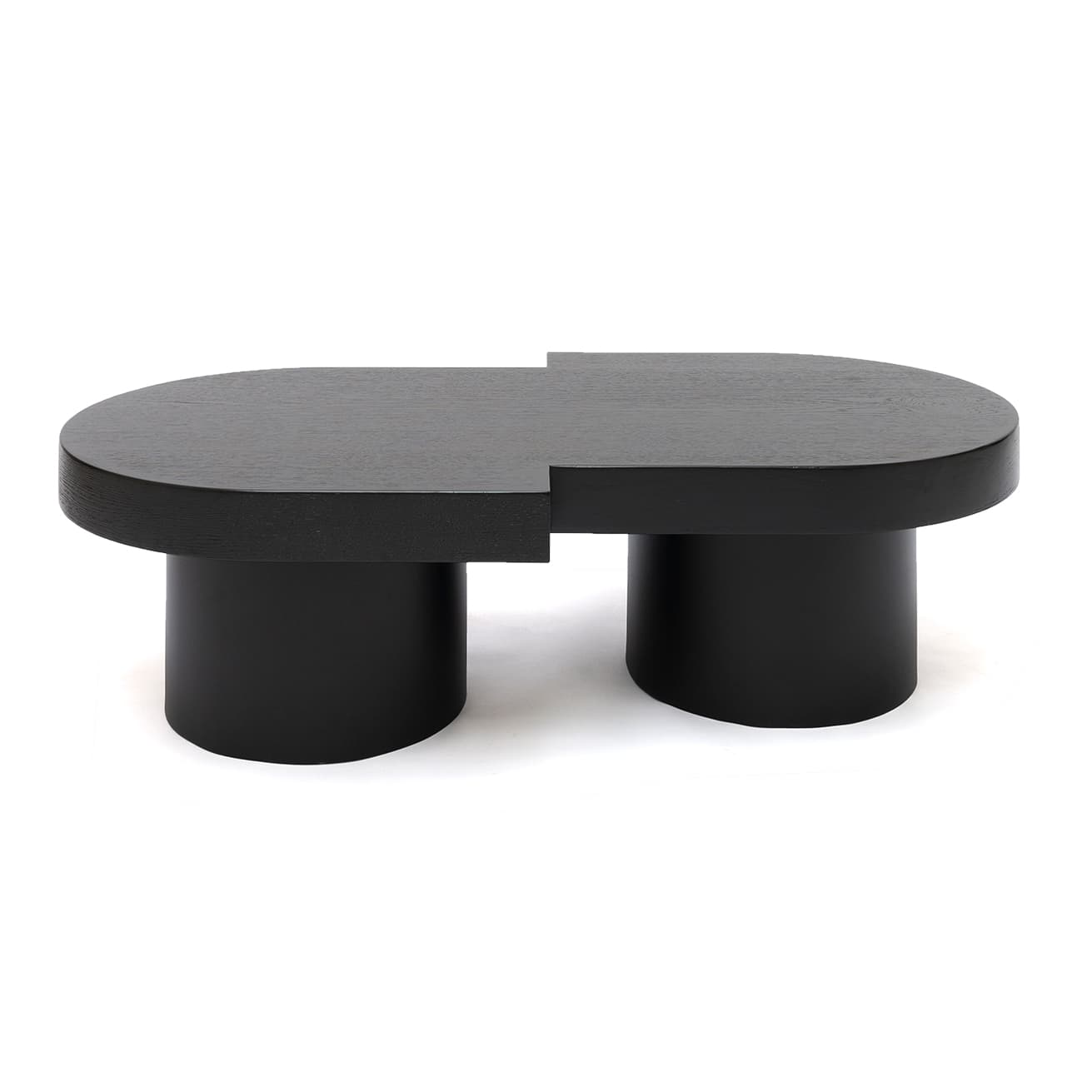 Coffee table 115x70x36 cm black oak veneer steel, Minimalist, no brand