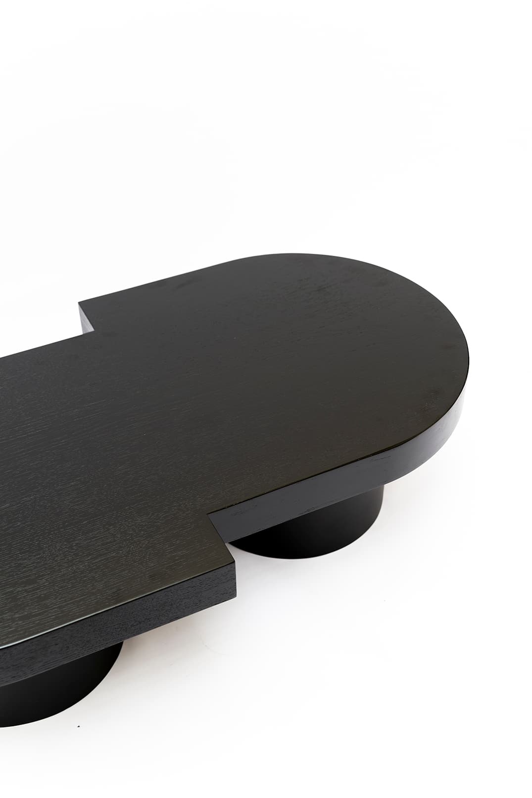 Coffee table 115x70x36 cm black oak veneer steel, Minimalist, no brand - 61207