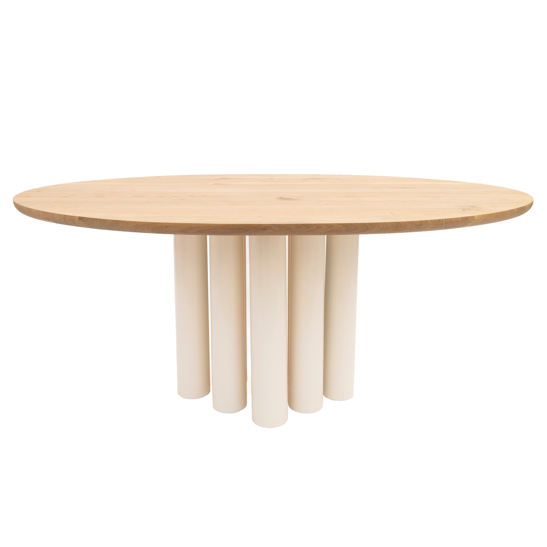 Oval table 170x90x76 cm natural oak, ecru, NG Design - 61199