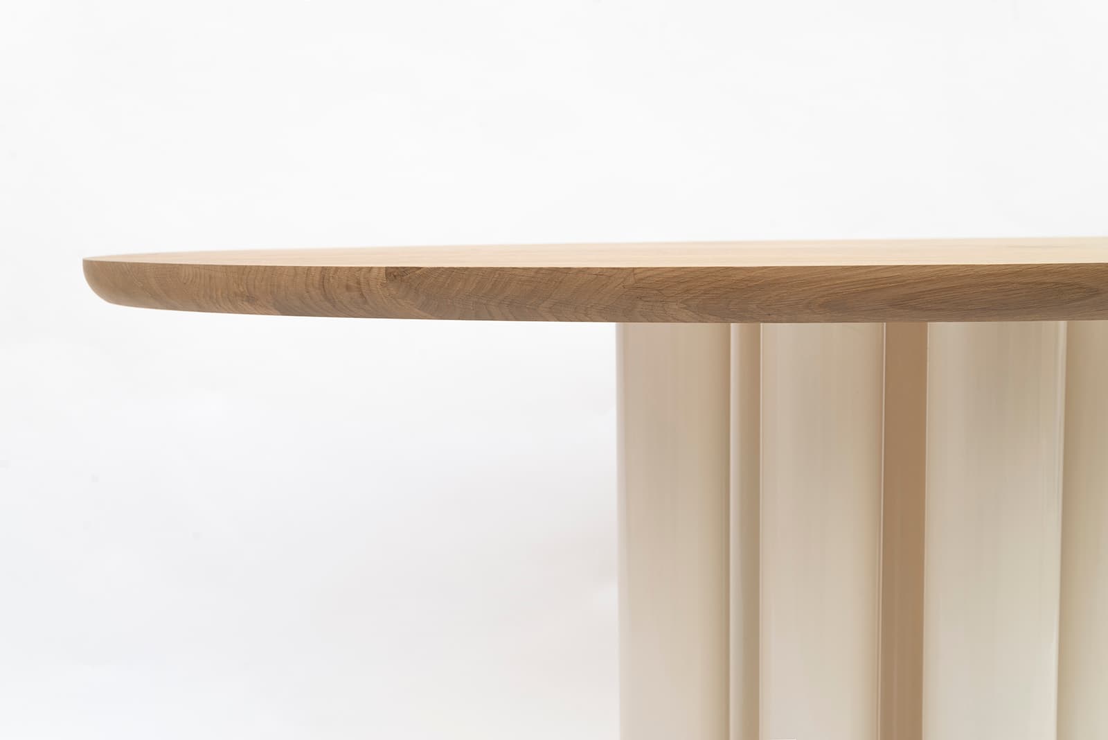 Oval table 170x90x76 cm natural oak, ecru, NG Design - 61196