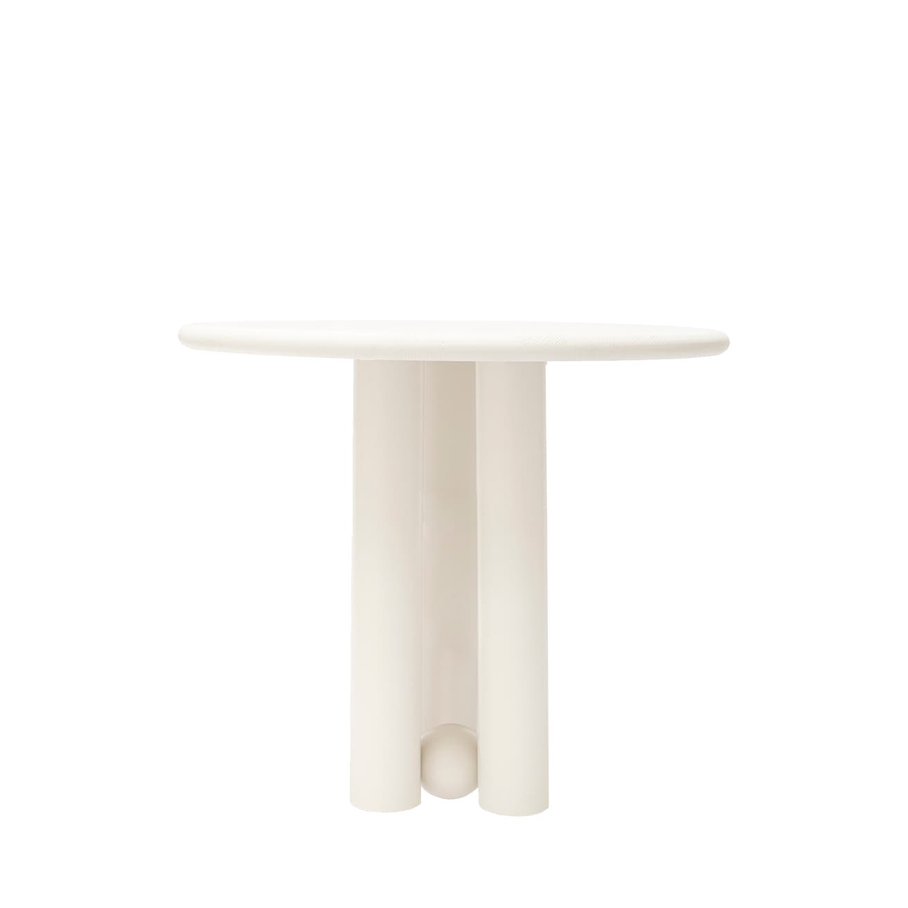 Round table Ø90x76 cm lacquered oak, powder-coated steel black, no designer, no brand