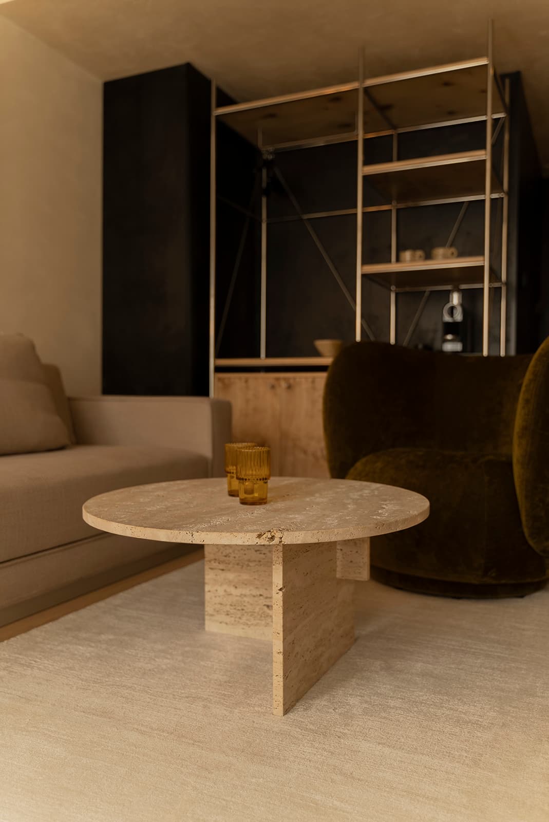 Stolik kawowy z trawertynu Object068, NG Design - 61640