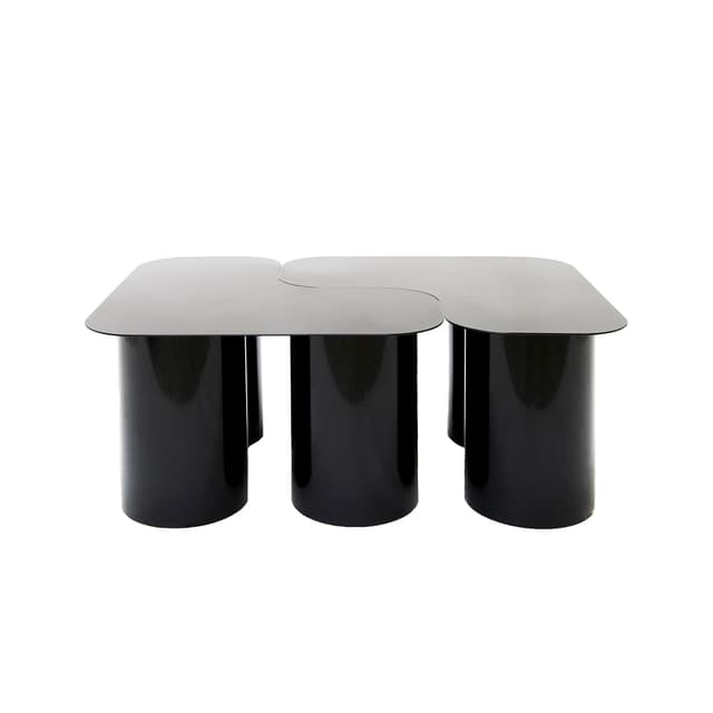 Object069 Coffee table 60x60x35 cm black gloss powder-coated steel, , - DIMENSION