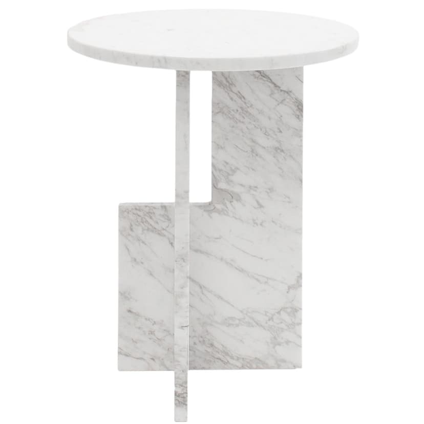 Stolik z marmuru Volakas biały Object065, NG Design