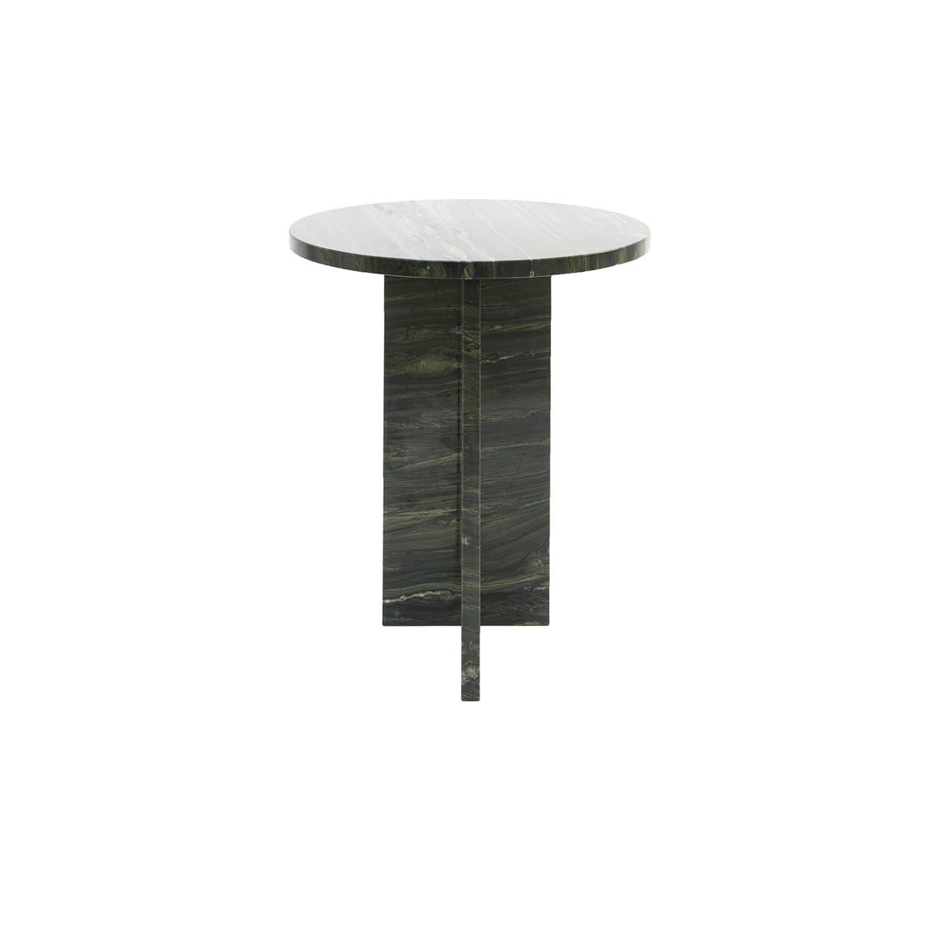Side table Ø40x50 cm Verde Dorato marble green, contemporary, no brand - 61217