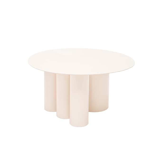 Stolik kawowy Ø90x35 cm stal malowana proszkowo ecru Object067, NG Design - WYMIARY