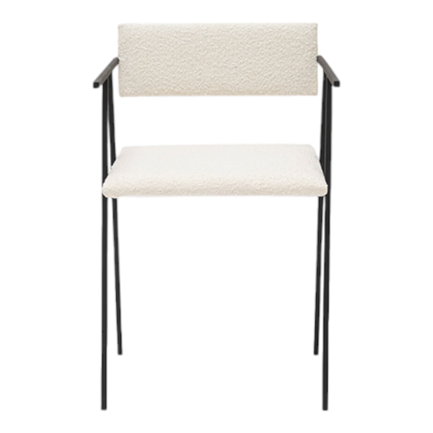 Krzesło stalowe z tapicerką boucle Nata Object058, NG Design - 63360