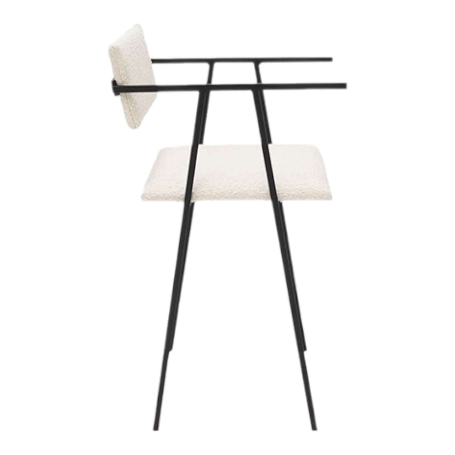 Krzesło stalowe z tapicerką boucle Nata Object058, NG Design - 63358