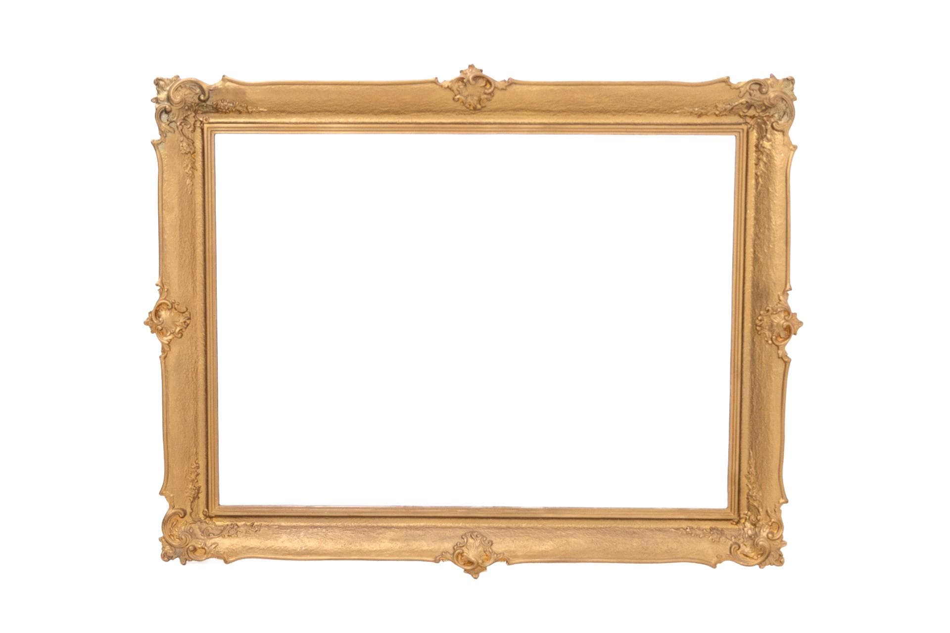 Złote poziome lustro, Francja, styl rokoko