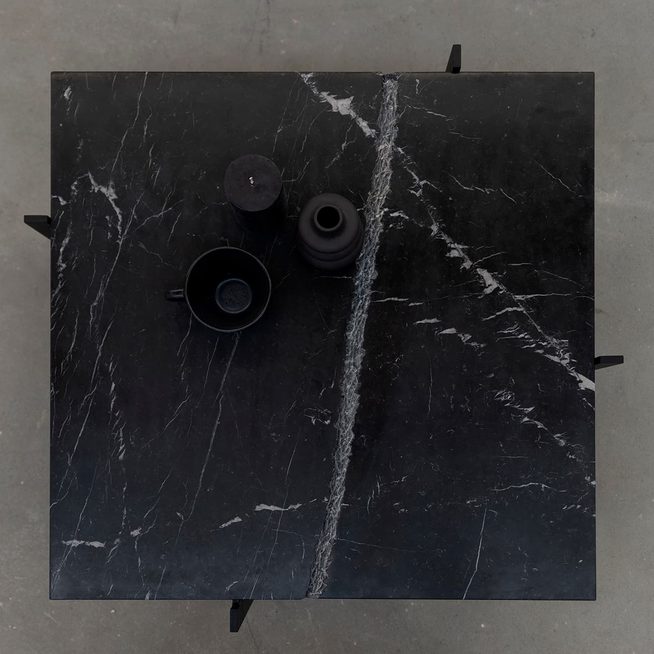 Black Marble Coffee Table, Minimalist, 1920s - 62590
