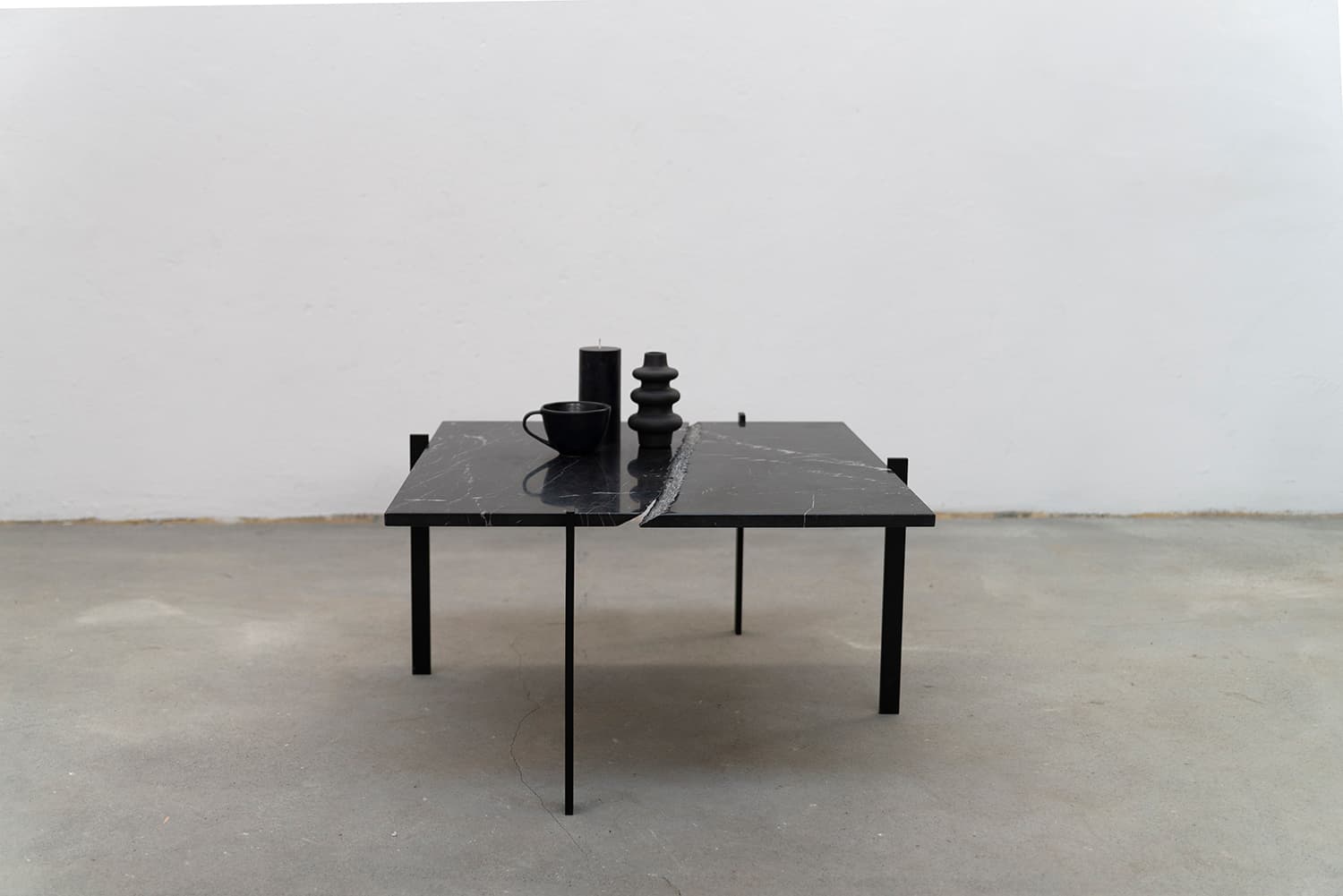 Black Marble Coffee Table, Minimalist, 1920s - 62587