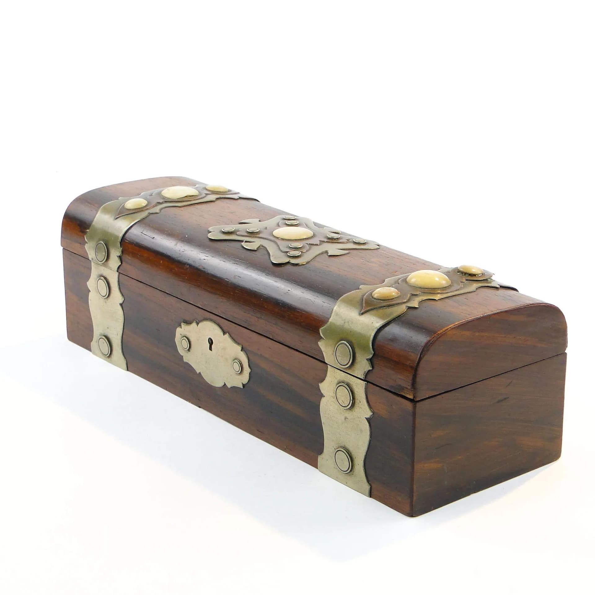 Hebanowe pudełko na rękawiczki biedermeier, Austro-Węgry, lata 30. XIX w. - 59504