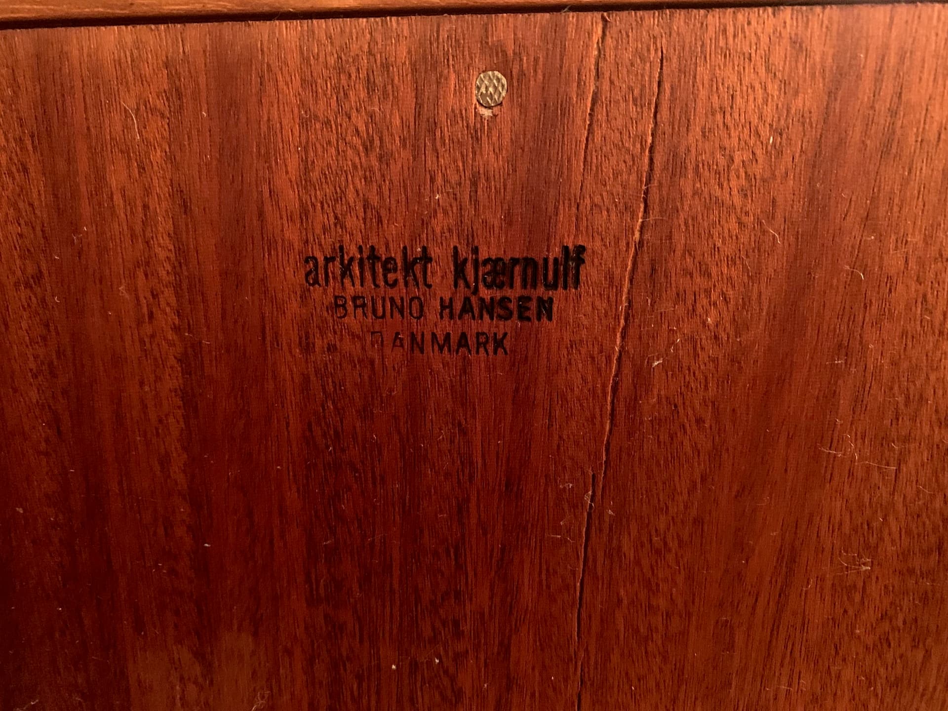 Highboard, teak dąb, proj. H. Kjaernulf, Bruno Hansen, Dania, lata 60. - 59714