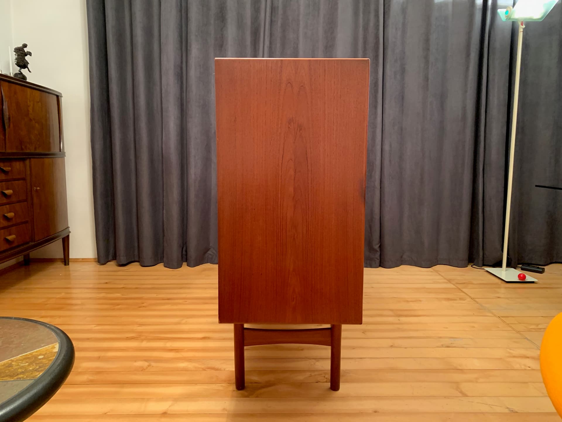 Highboard, teak dąb, proj. H. Kjaernulf, Bruno Hansen, Dania, lata 60. - 59713