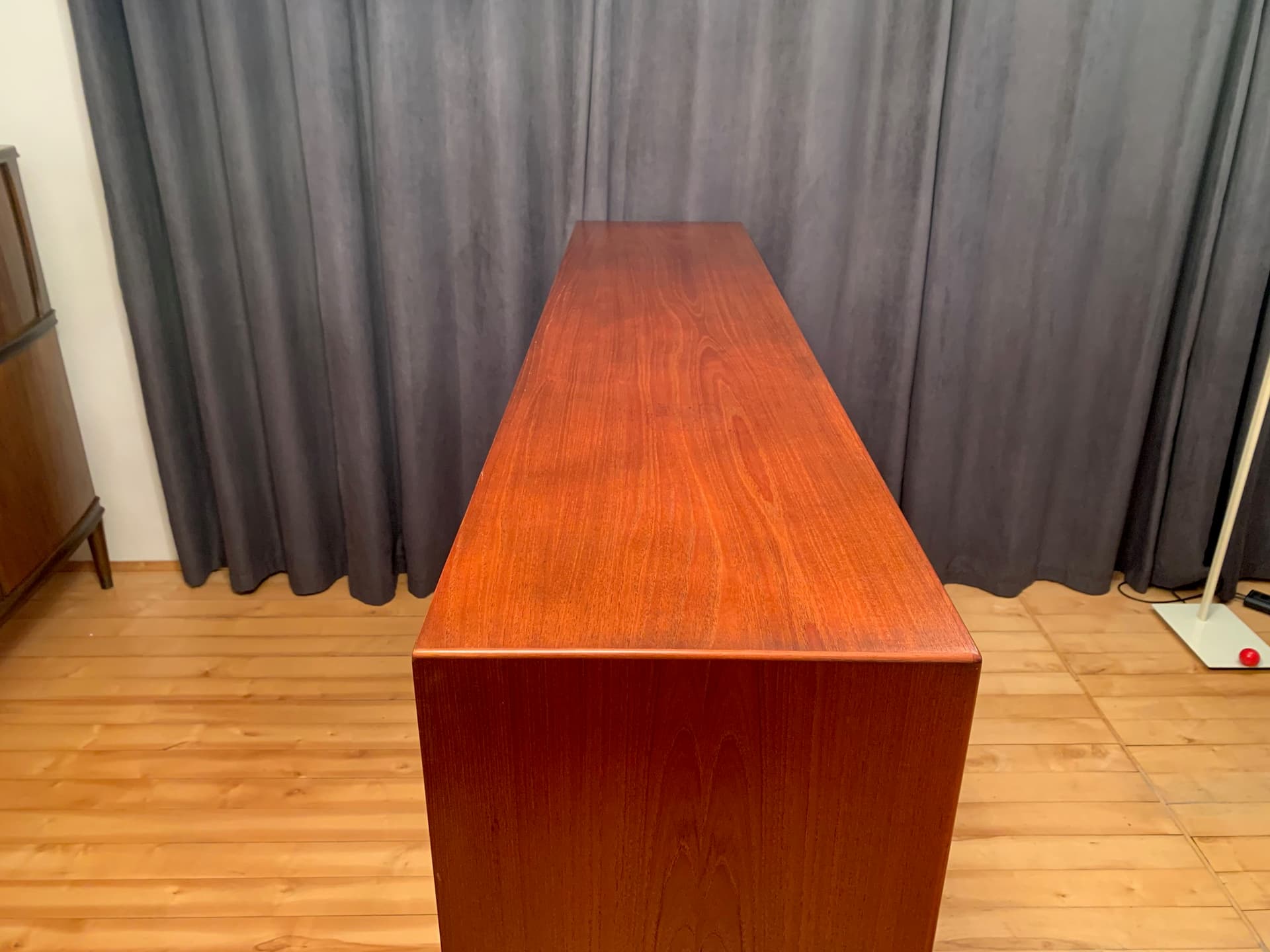 Highboard, teak dąb, proj. H. Kjaernulf, Bruno Hansen, Dania, lata 60. - 59708
