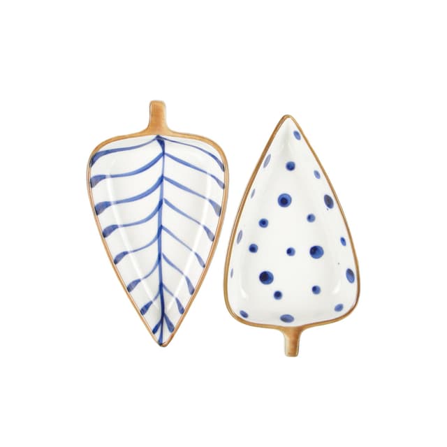 Zestaw naczyń do przystawek Oriental, porcelana ivory white, bambus, lata 90. - WYMIARY