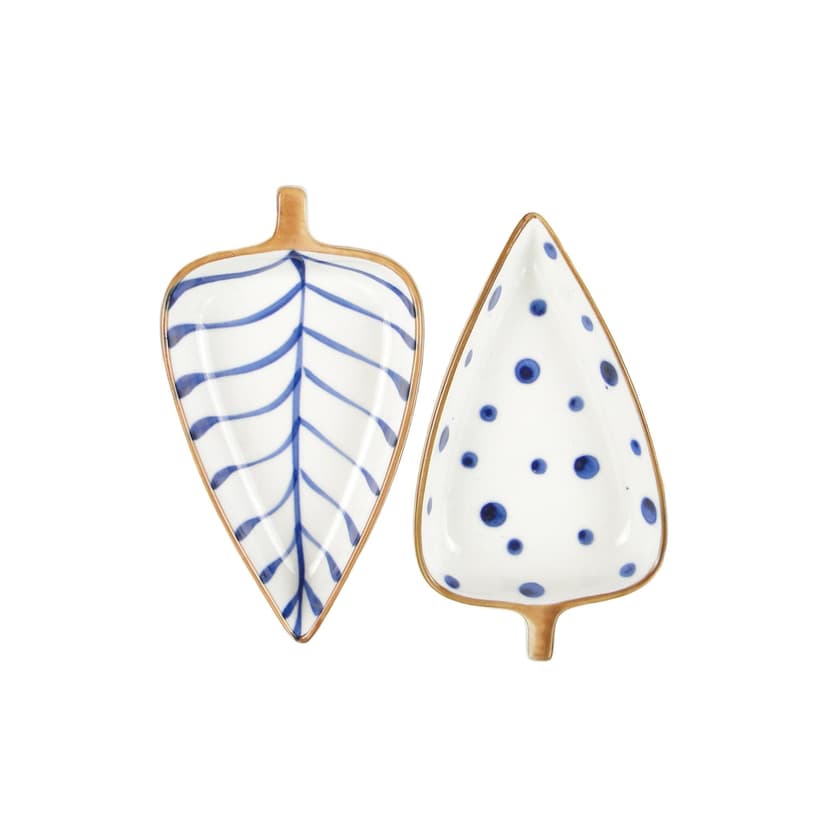 Appetizer Dish Set Oriental, ivory white porcelain, bamboo, 1990s.