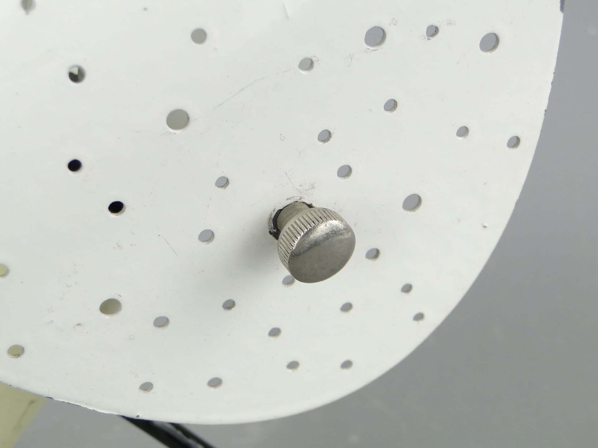 Table or Wall Lamp Pop Art, ivory white, metal, by A. Gałecki, Poland, 1960s. - 59853