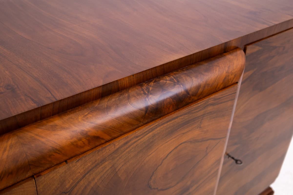 Brązowa komoda Art Deco, Polska, lata 40. - 191453