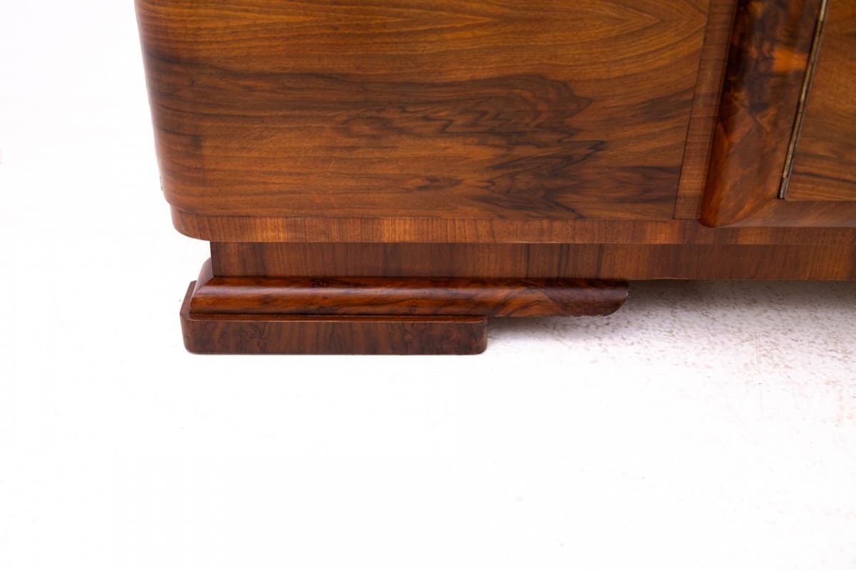 Brązowa komoda Art Deco, Polska, lata 40. - 191456