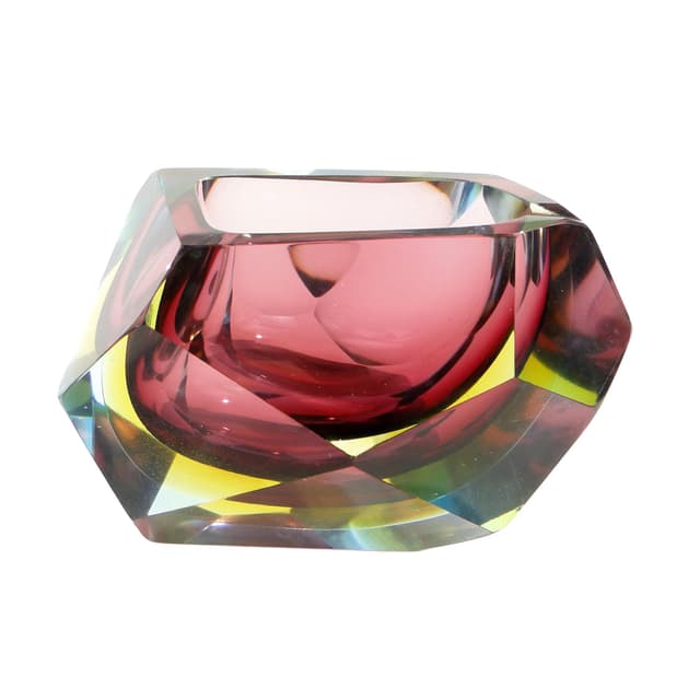Popielnica Mandruzzato, szkło multikolor, proj. F. Poli, Włochy, lata 50. - WYMIARY
