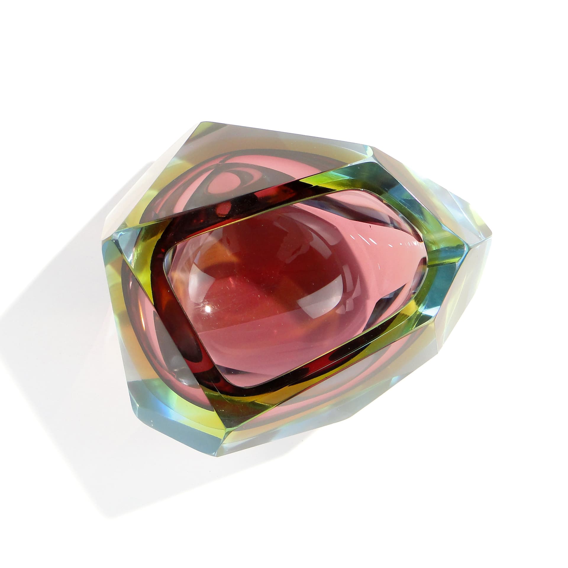 Popielnica Mandruzzato, szkło multikolor, proj. F. Poli, Włochy, lata 50. - 59904