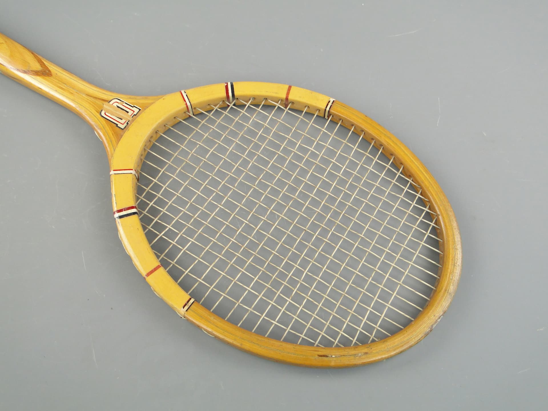 Rakieta tenisowa, brąz jasny, drewno, ZSRR, lata 60. - 59957