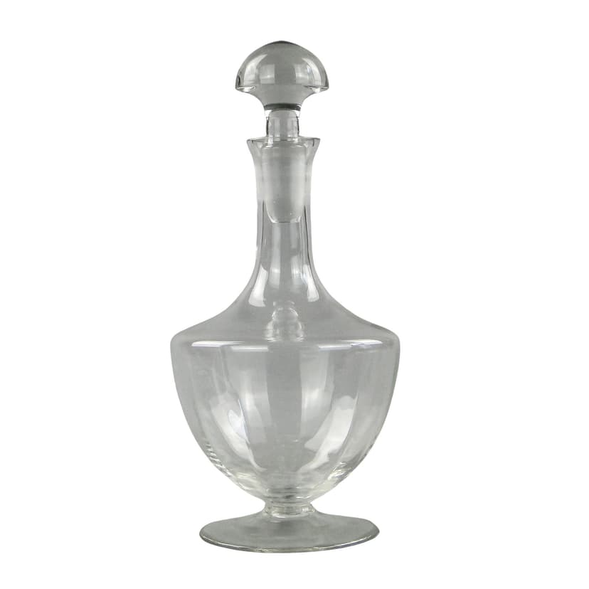 Karafka Art déco, szkło transparentne, Polska, lata 50.