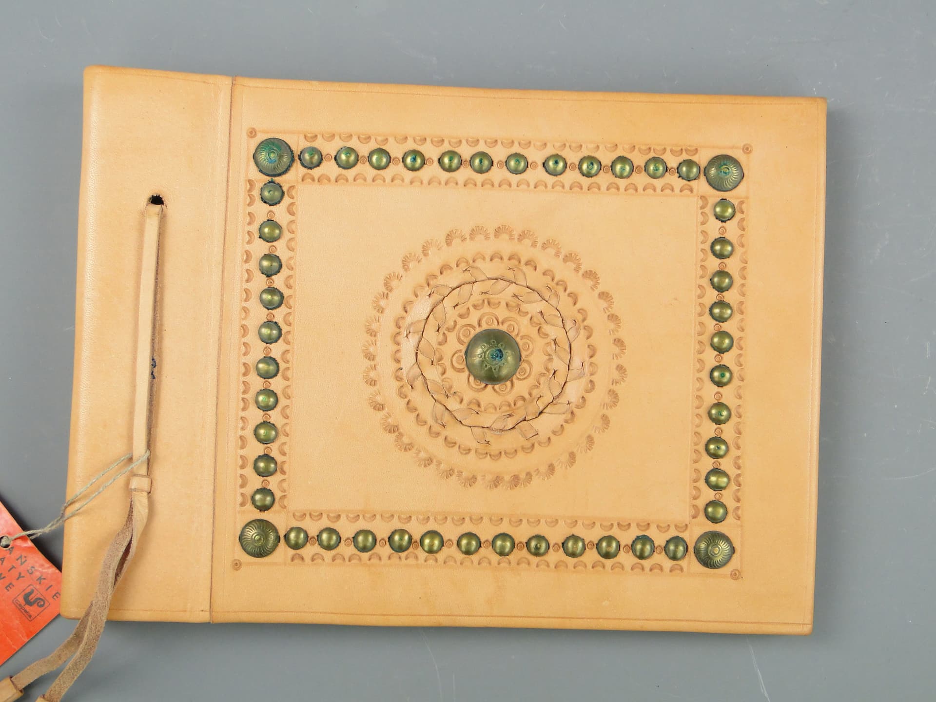 Photo album, beige leather, Poland, 1970s. - 60074