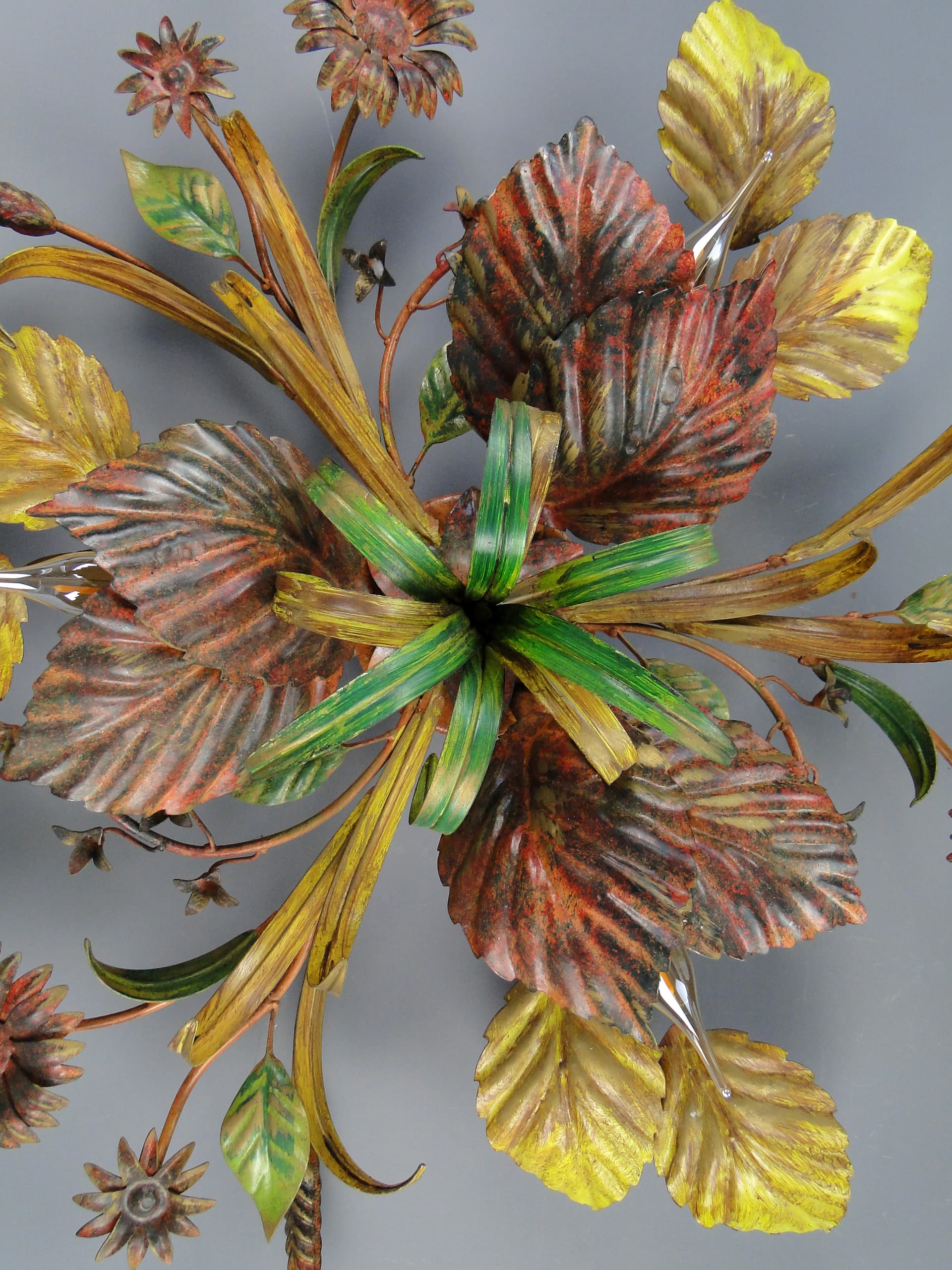 Ceiling Light Hollywood Regency, golden, metal, Italy, 1970s. - 60191