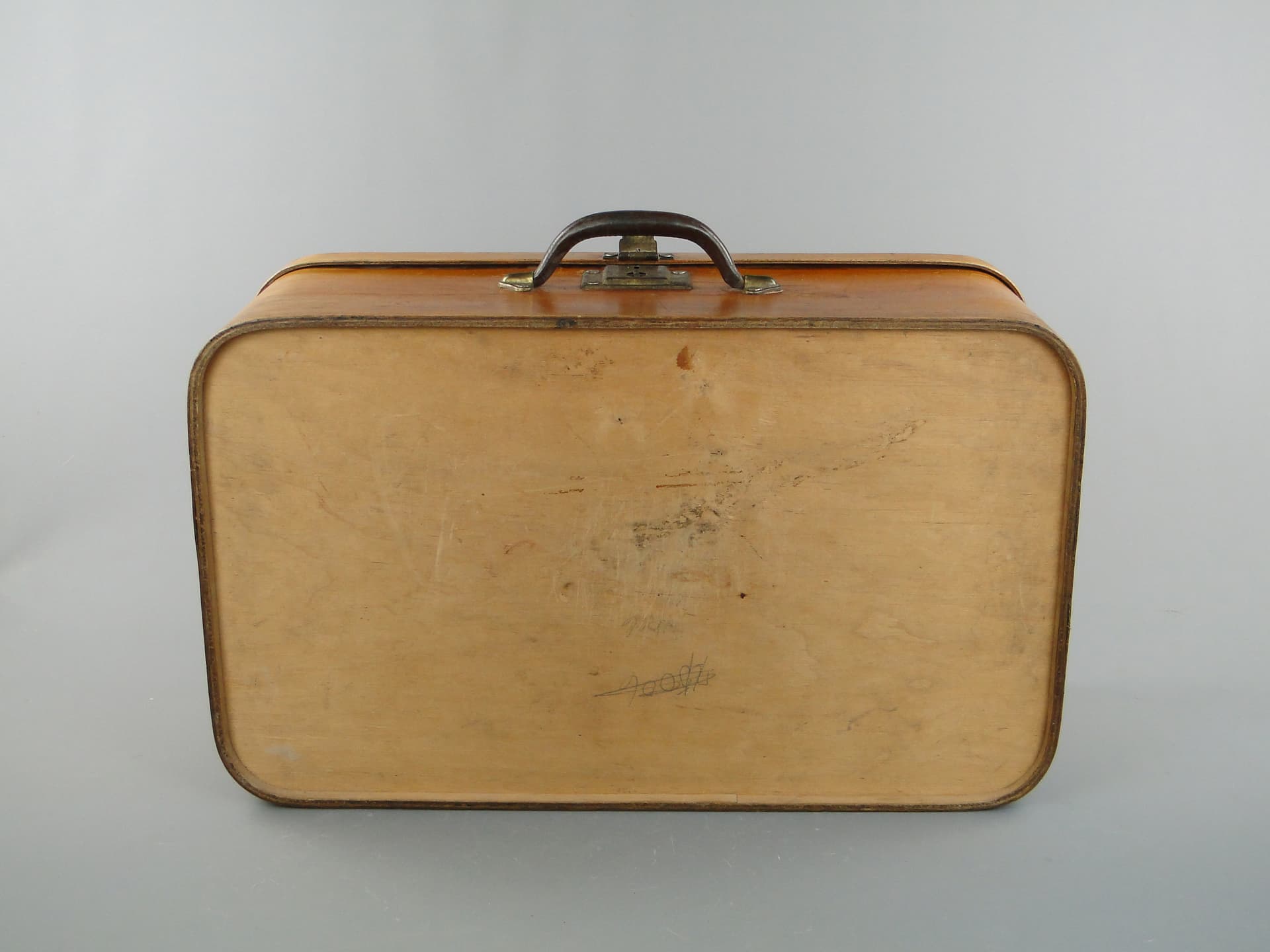 Kufer podróżny, brązowy, sklejka, Austria, początek XX w. - 60211