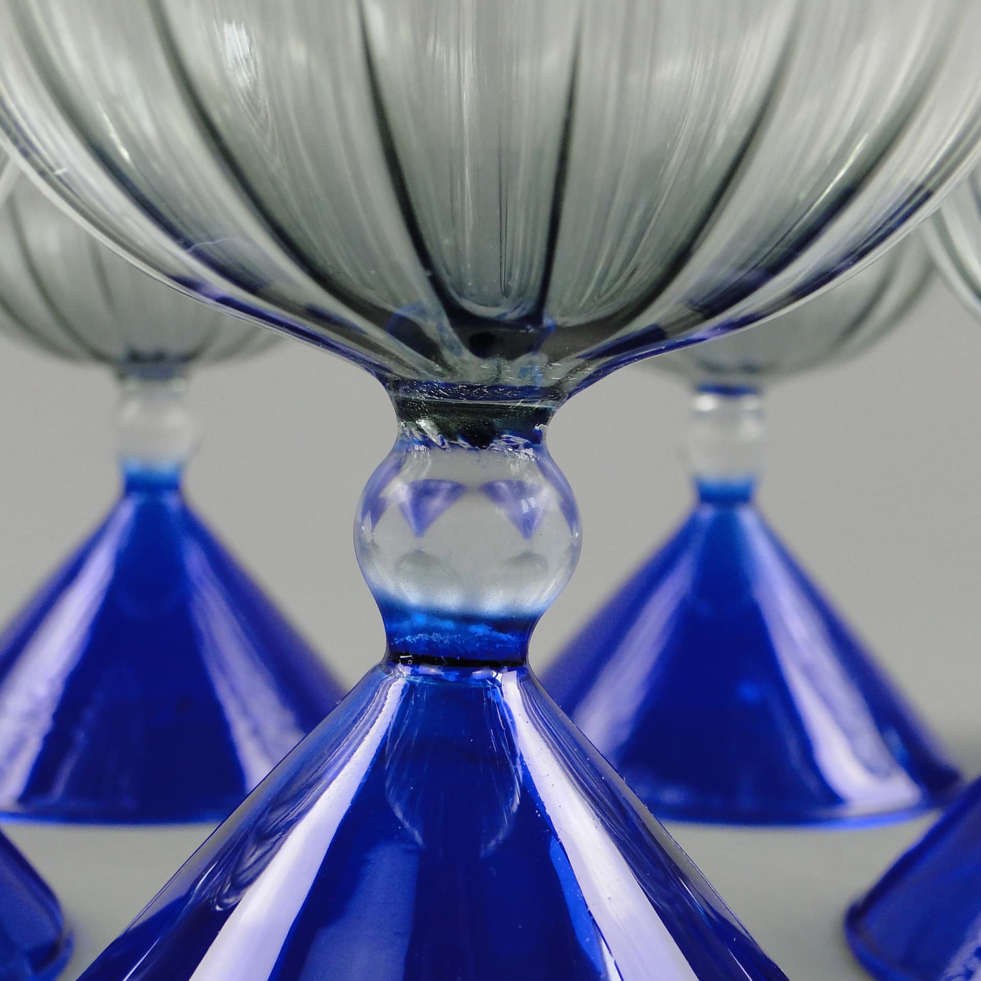 Zestaw kieliszków koktajlowych Memphis, szkło transparentne, Niemcy, lata 80. - 60257