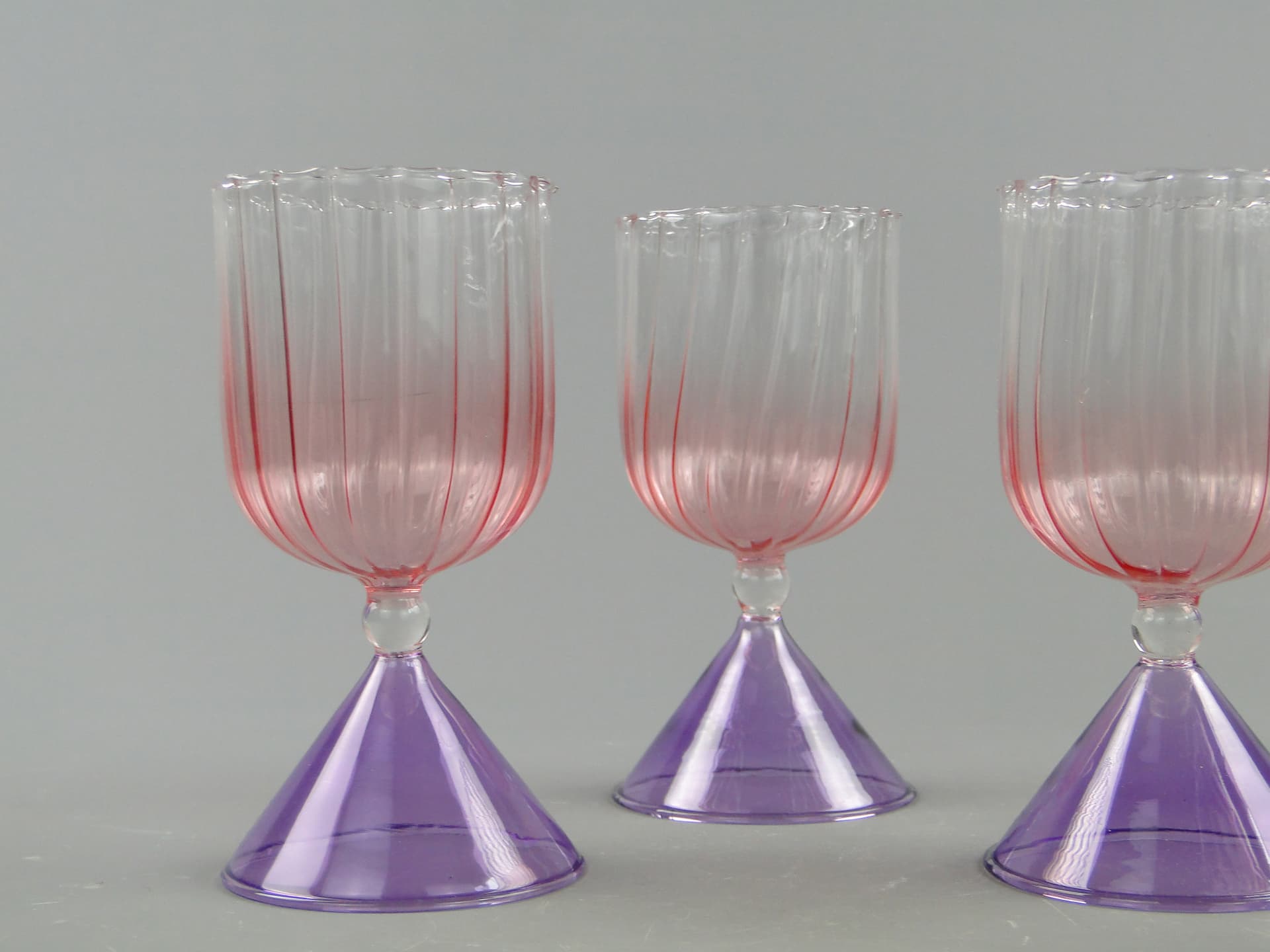 Zestaw kieliszków koktajlowych Memphis, szkło multikolor, Ritzenhoff und Breker, Niemcy, lata 80. - 60297