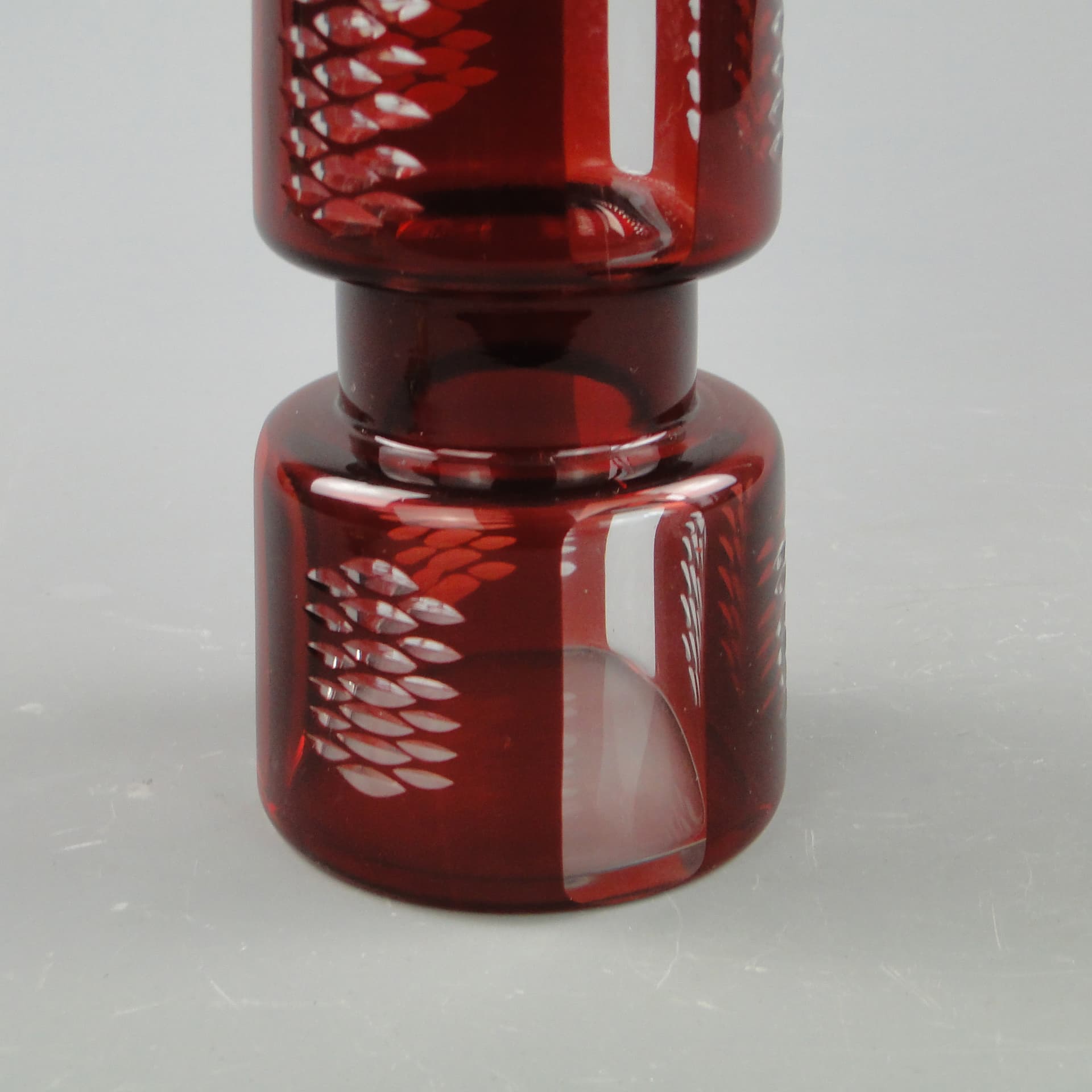 Karafka stołowa, rubinowa, szkło, srebro, Niemcy, XIX wiek - 60327