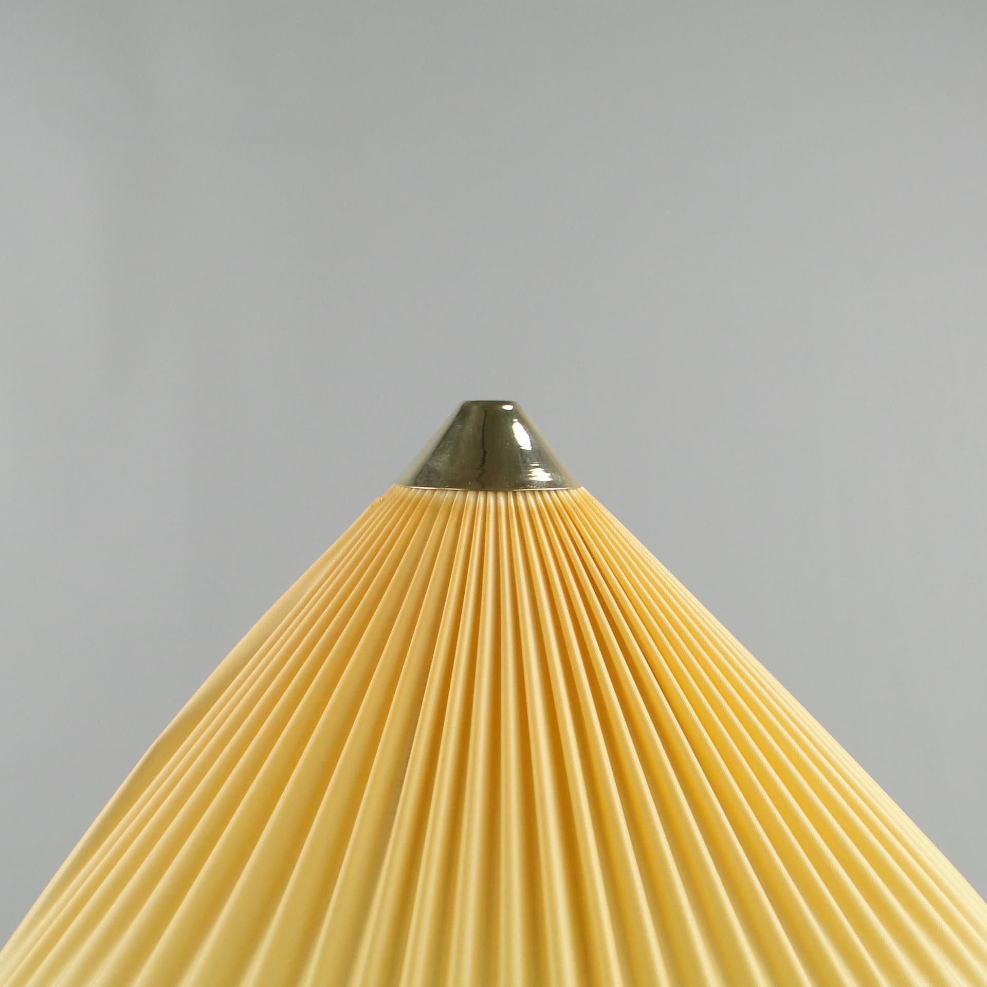 Table Lamp Art Deco, beige shade, brass, France, 1940s. - 60388