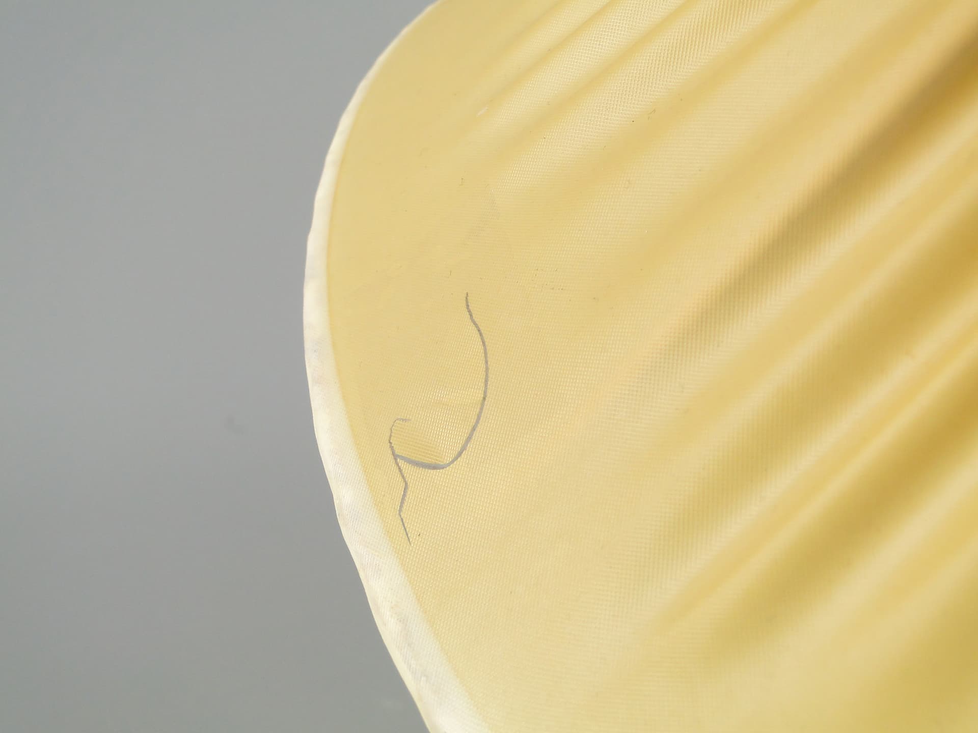 Table Lamp Art Deco, beige shade, brass, France, 1940s. - 60390