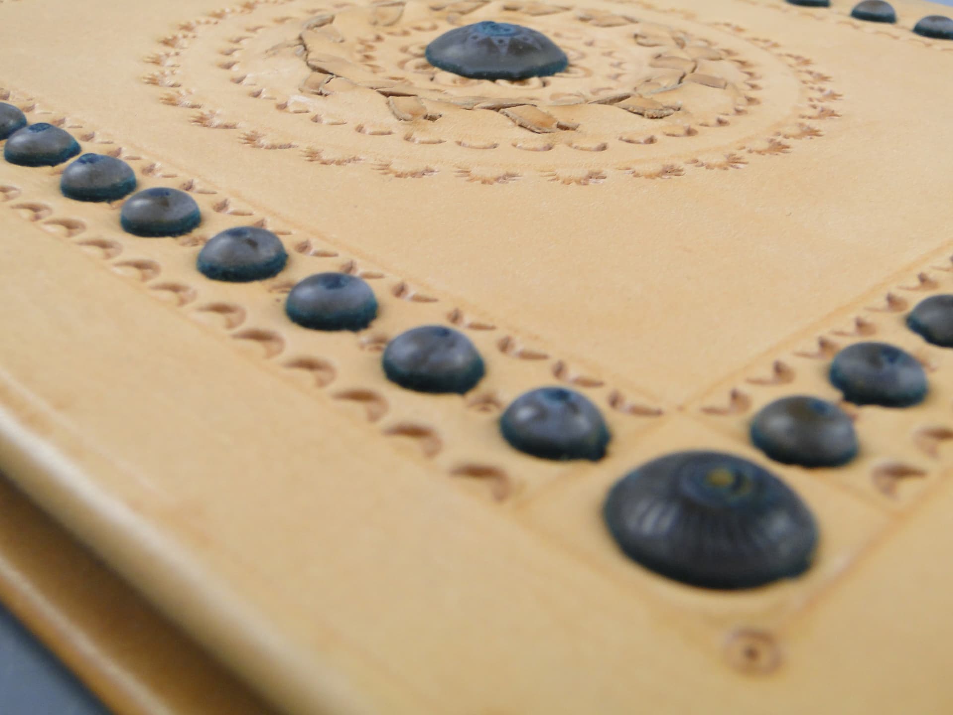 Photo album, beige leather, Poland, 1970s. - 60616