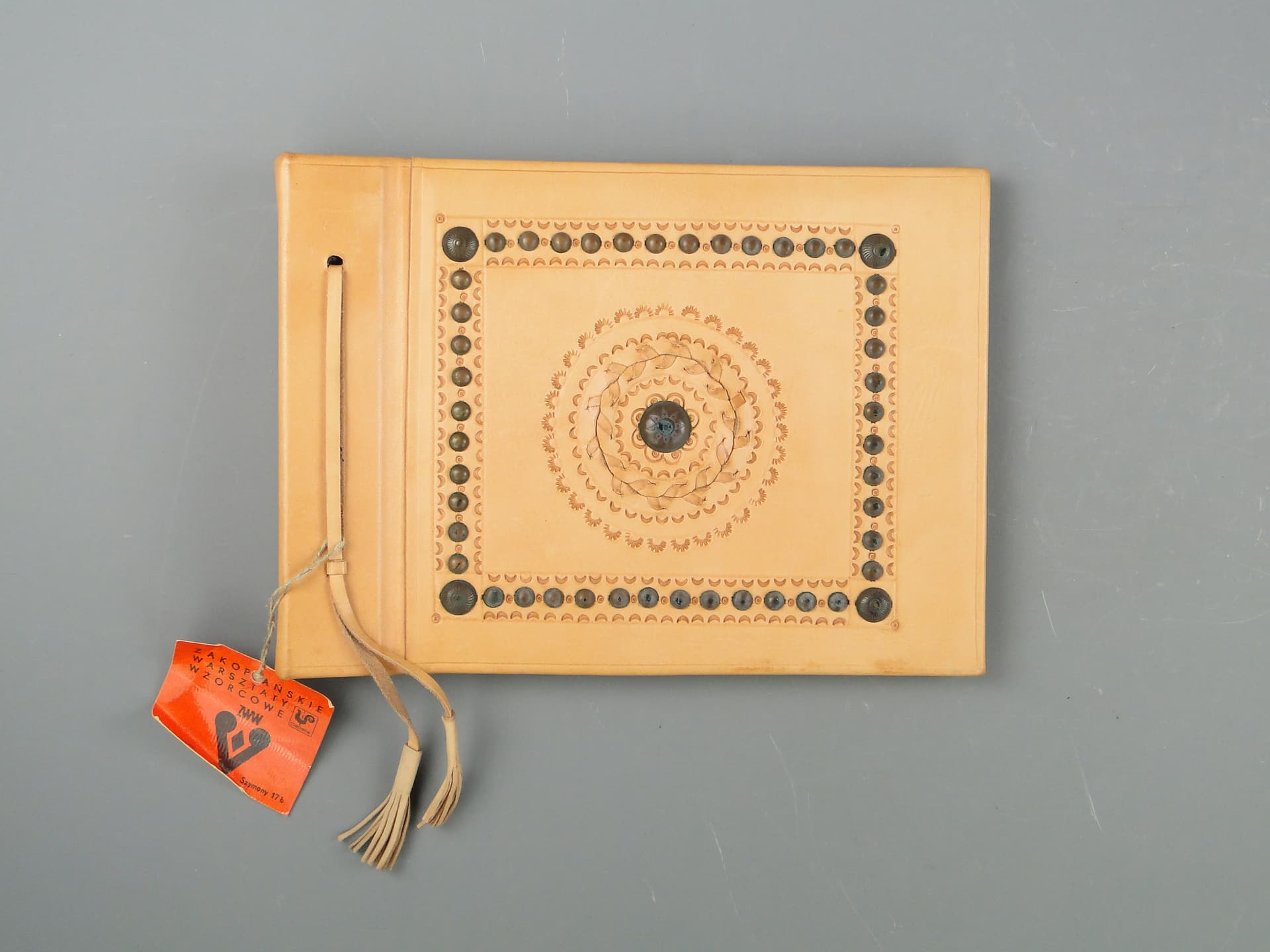 Photo album, beige leather, Poland, 1970s. - 60618