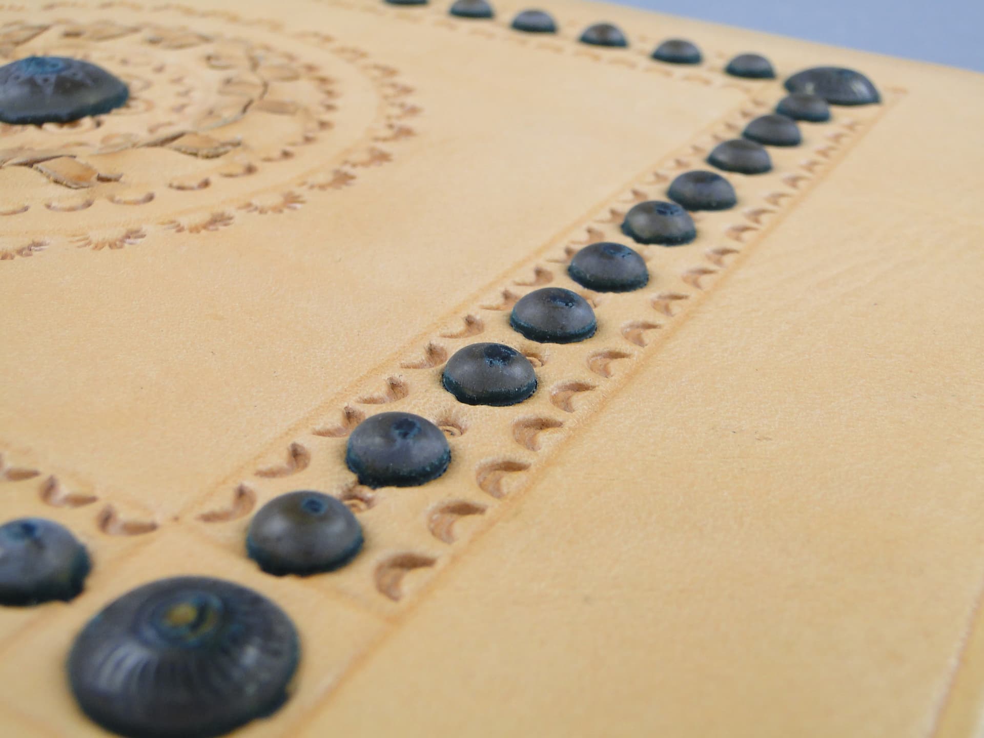 Photo album, beige leather, Poland, 1970s. - 60620