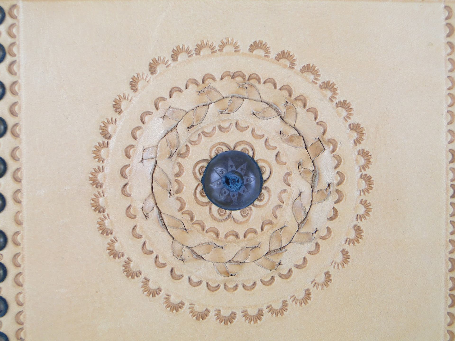 Photo album, beige leather, Poland, 1970s. - 60627