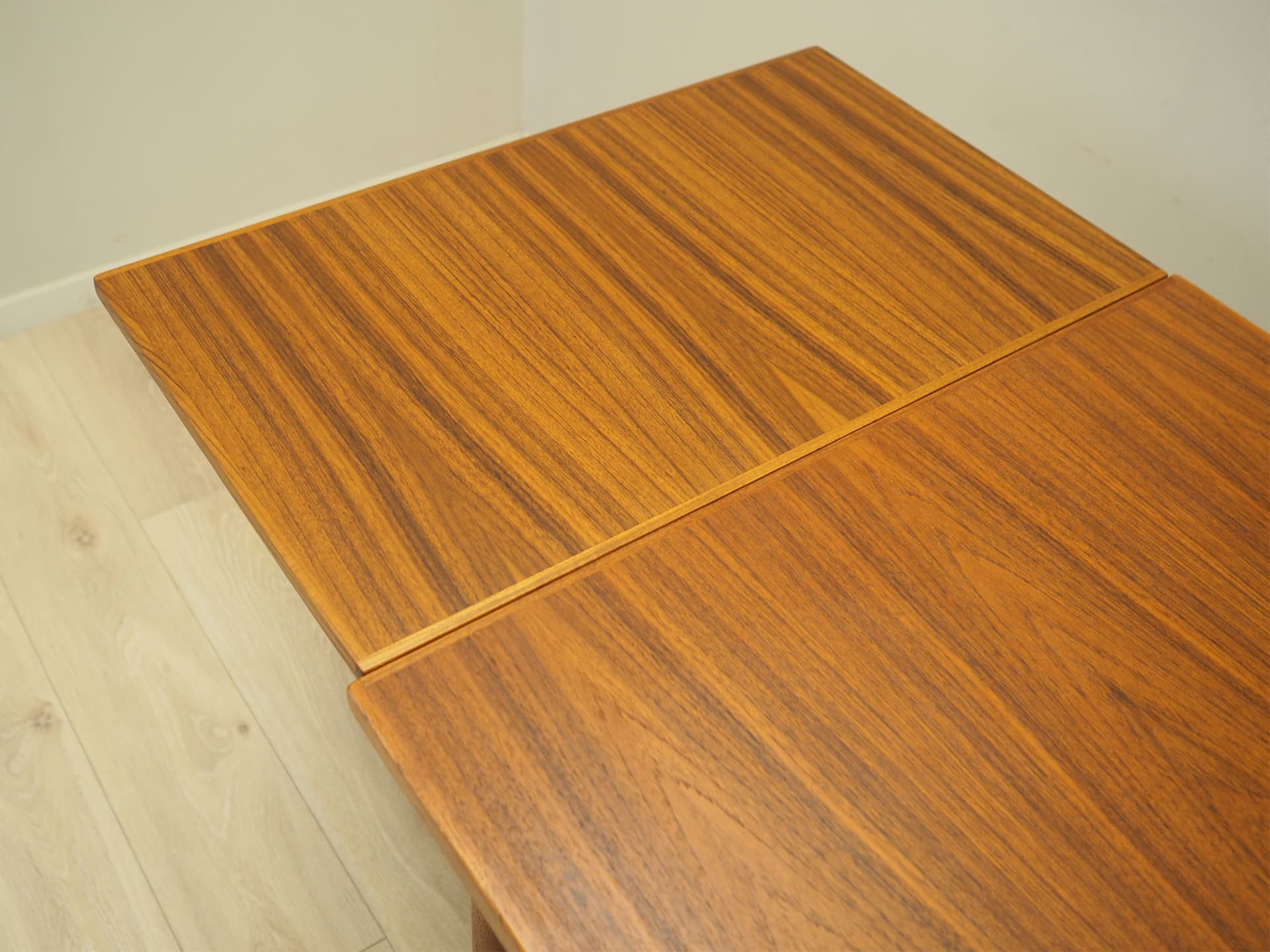 Dining table, light brown teak, Denmark, 1960s. - 60915