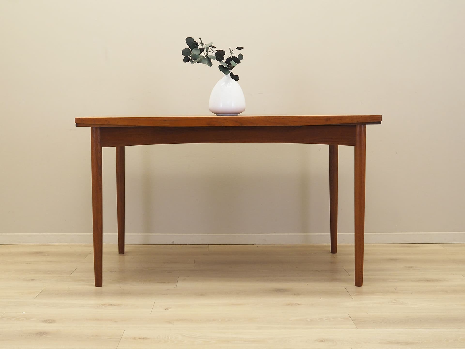 Dining table, light brown teak, Denmark, 1960s. - 60903