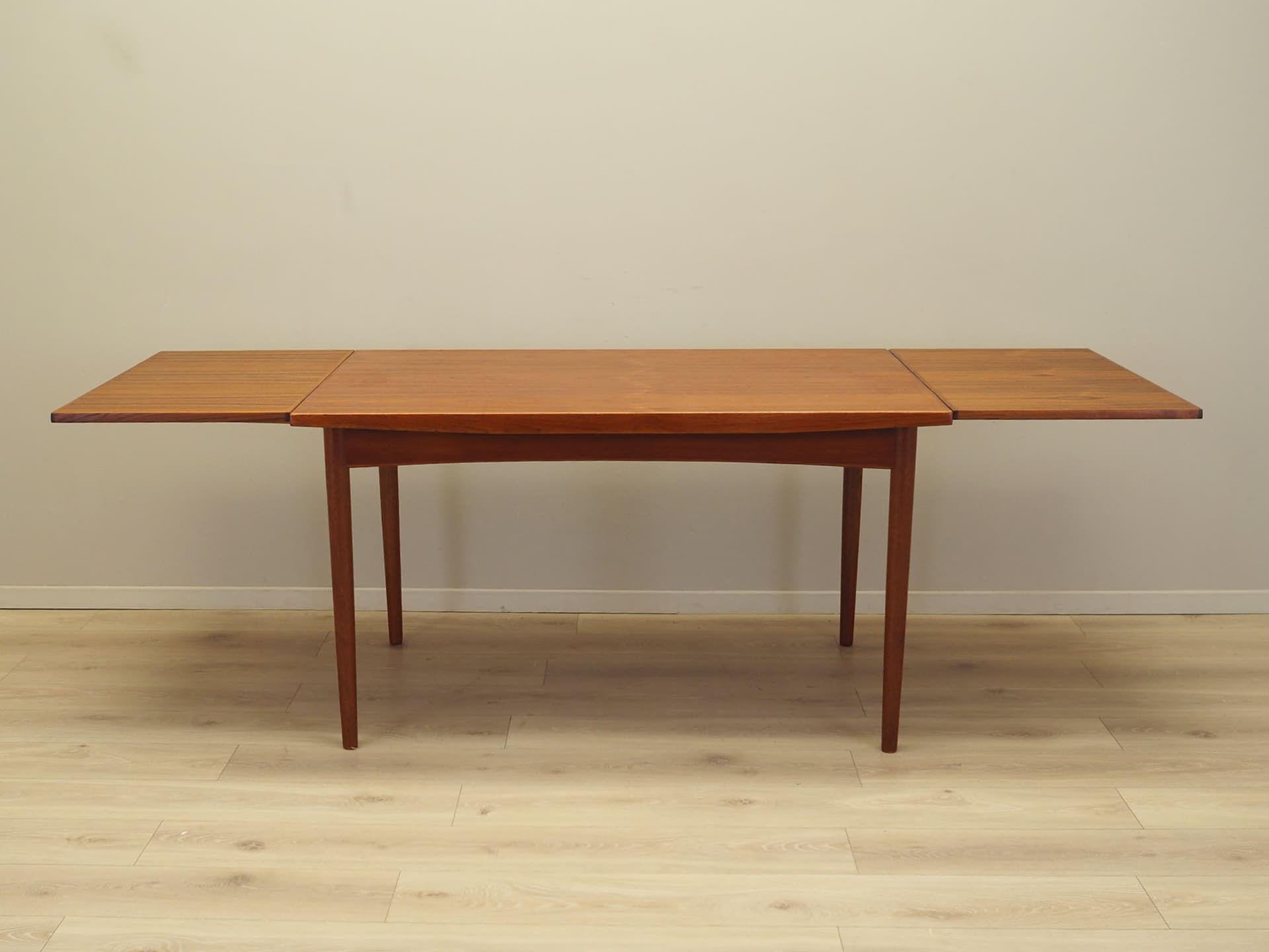 Dining table, light brown teak, Denmark, 1960s. - 60913