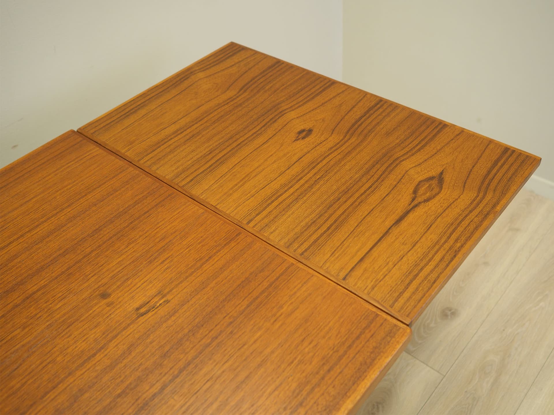 Dining table, light brown teak, Denmark, 1960s. - 60914