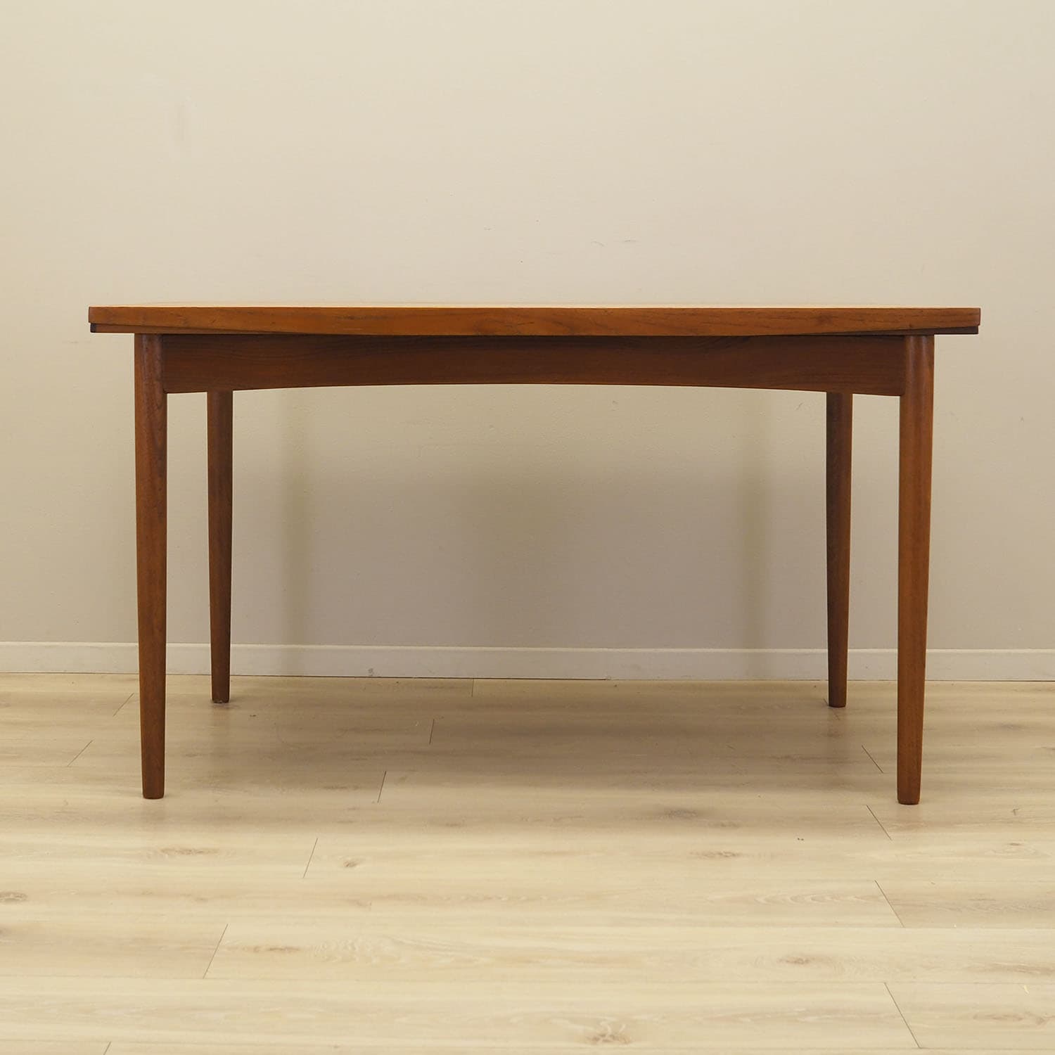 Dining table, light brown teak, Denmark, 1960s. - 60902