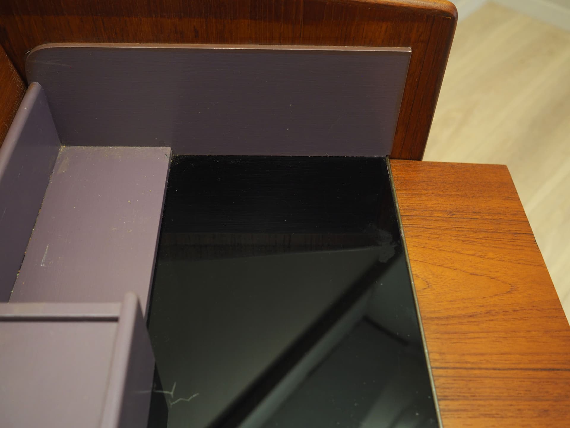 Toaletka, teak brązowy jasny, Dania, lata 70. - 60954