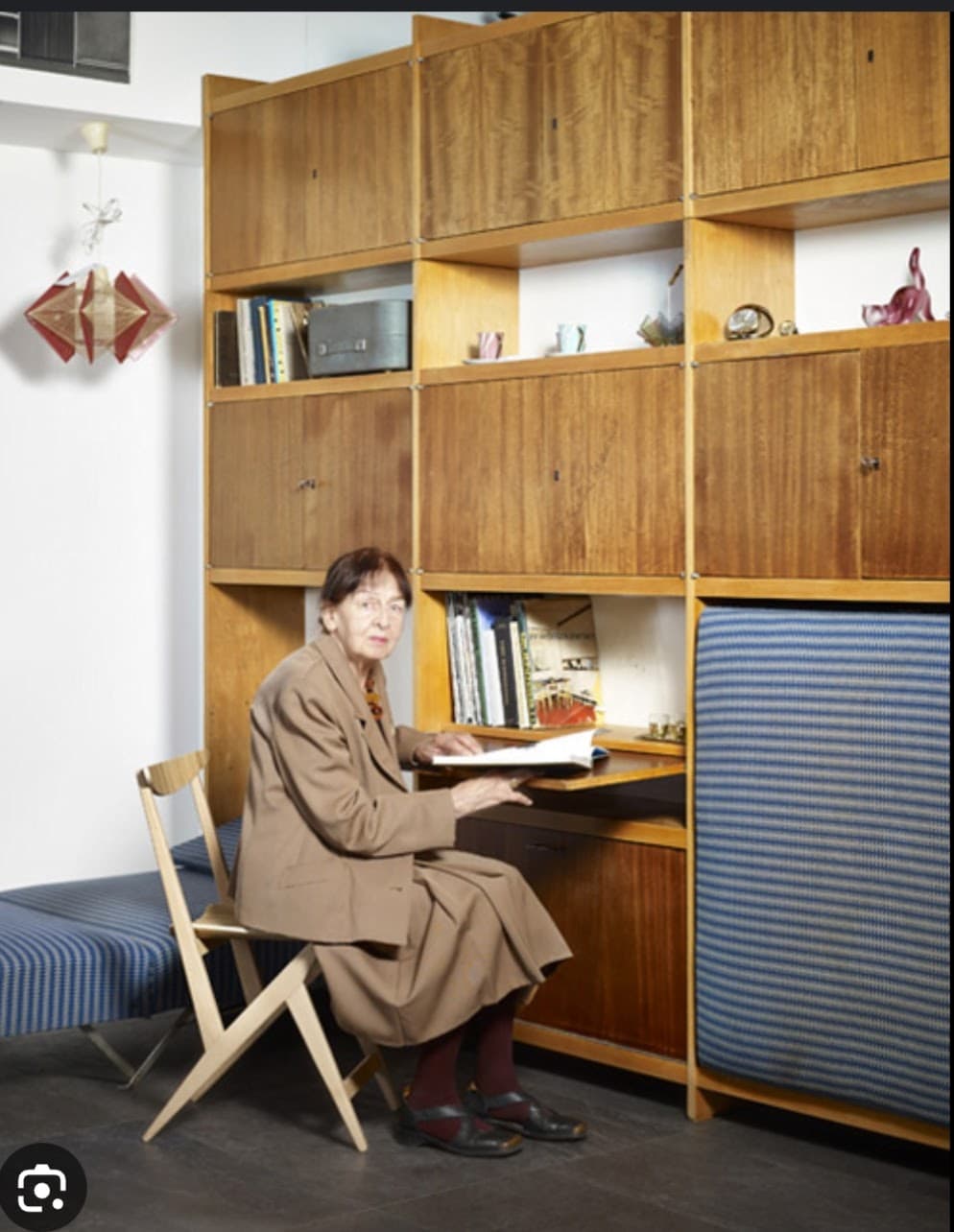 Zestaw mebli segmentowych, brązowy, drewno, proj. B. i Cz. Kowalscy, Polska, lata 60. - 60988